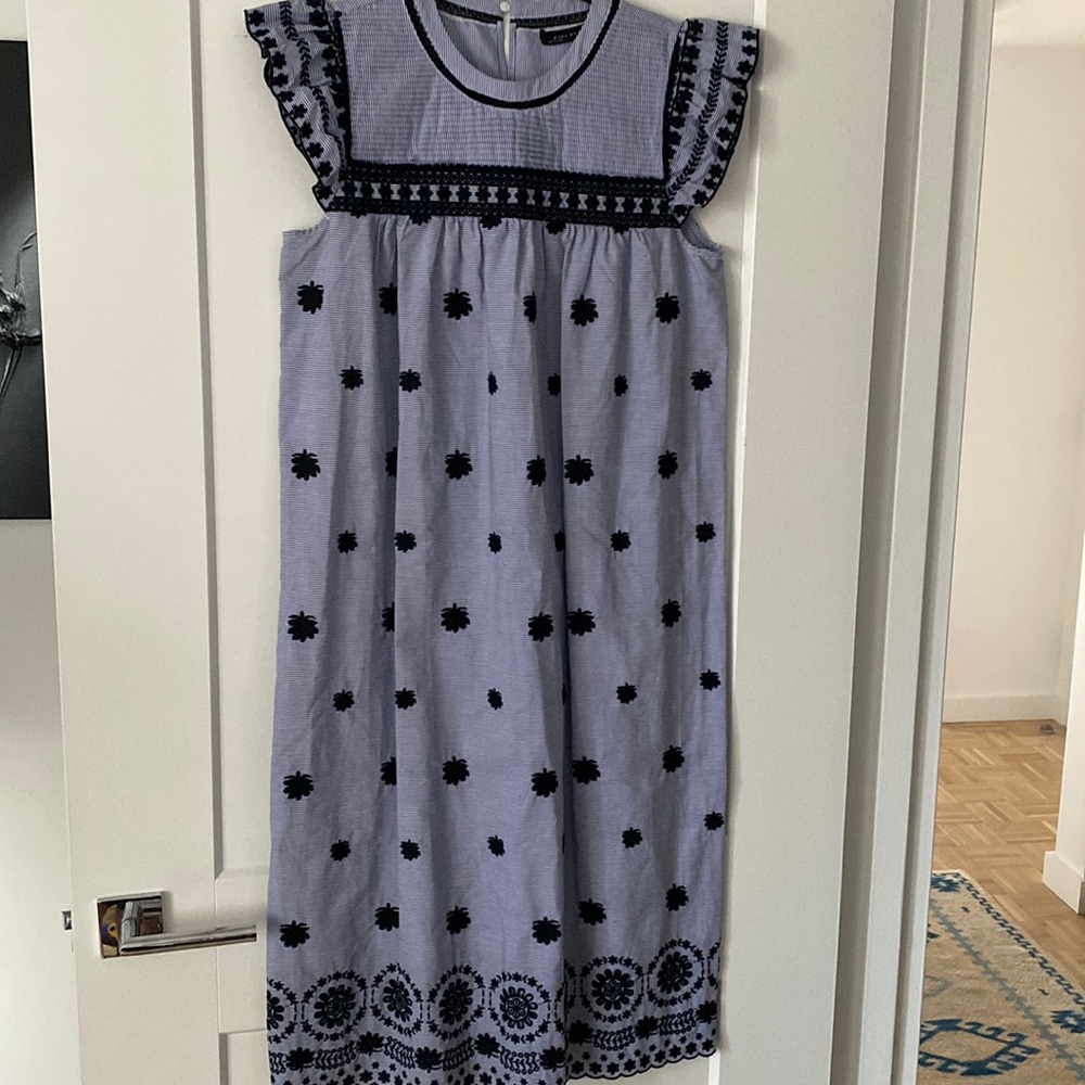 Zara embroidered maxi dress